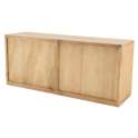 Bufet Aparador Rustico 4 Puertas Acristaladas - Serie Aravid