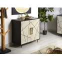 Buffet 2 Puertas Hueso y Madera Estilo Contemporaneo Miska