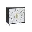 Buffet 2 Puertas Hueso y Madera Estilo Contemporaneo Miska