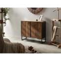 Buffet 2 Puertas Rustico Madera Reciclada Metal Serie Lacerta