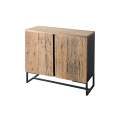 Buffet 2 Puertas Rustico Madera Reciclada Metal Serie Lacerta
