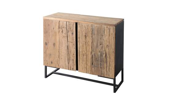 Buffet 2 Puertas Rustico Madera Reciclada Metal Serie Lacerta