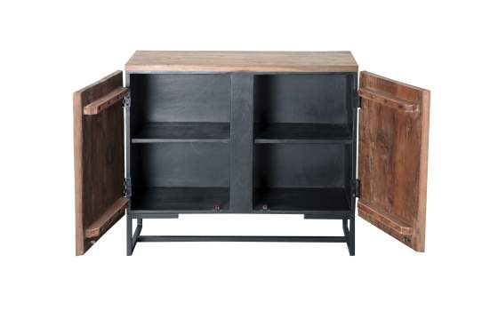 Buffet 2 Puertas Rustico Madera Reciclada Metal Serie Lacerta