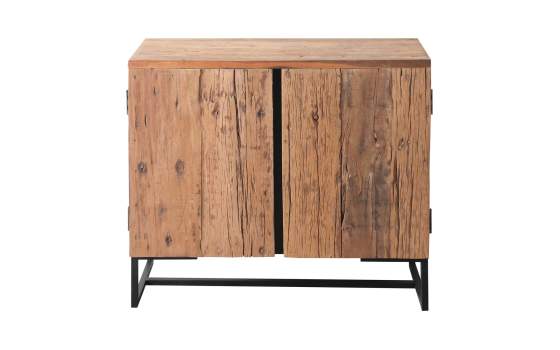 Buffet 2 Puertas Rustico Madera Reciclada Metal Serie Lacerta