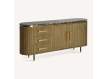 Buffet 3 Cajones 2 Puertas Metal Madera Marmol Serie Valbruna