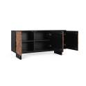Buffet 3 Puertas Bicolor Negro Madera Serie Mysore
