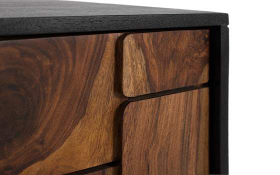 Buffet 3 Puertas Bicolor Negro Madera Serie Mysore