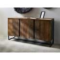 Buffet 3 Puertas Rustico Madera Reciclada Metal Serie Lacerta