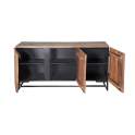 Buffet 3 Puertas Rustico Madera Reciclada Metal Serie Lacerta