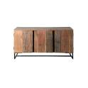 Buffet 3 Puertas Rustico Madera Reciclada Metal Serie Lacerta