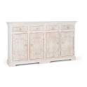 Buffet 4 Puertas 4 Cajones Madera Tallada Blanco Decape Aditas