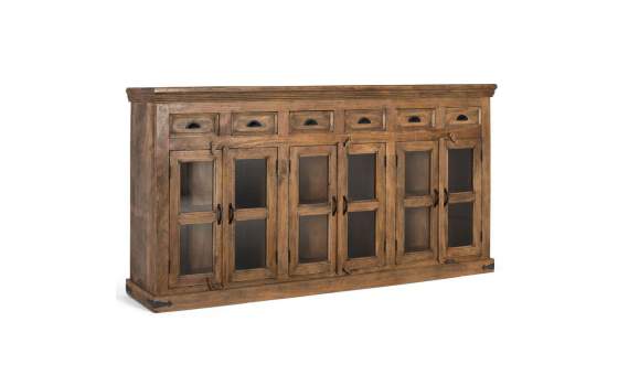Buffet Alto Rustico Vintage 6 Puertas 6 Cajones Anastro