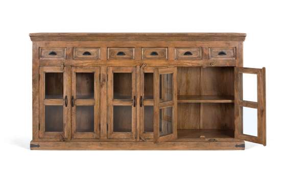 Buffet Alto Rustico Vintage 6 Puertas 6 Cajones Anastro