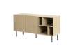 Buffet Aparador 2 Puertas Diseño Acanalado Color Beige Bester