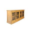 Buffet Aparador 4 Puertas Acristaladas Color Natural Amburz