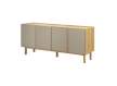 Buffet Aparador 4 Puertas Roble Frontal Tela Serie Sinclair