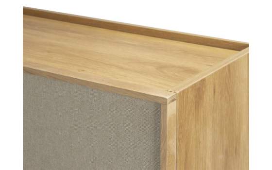 Buffet Aparador 4 Puertas Roble Frontal Tela Serie Sinclair