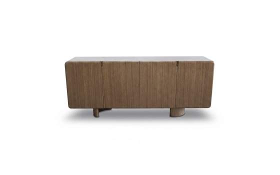 Buffet Aparador Actual 4 Puertas Color Nogal - Serie Esenzia