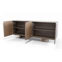 Buffet Aparador Actual 4 Puertas Color Nogal - Serie Esenzia
