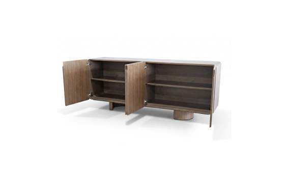 Buffet Aparador Actual 4 Puertas Color Nogal - Serie Esenzia
