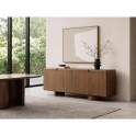 Buffet Aparador Actual 4 Puertas Color Nogal - Serie Esenzia
