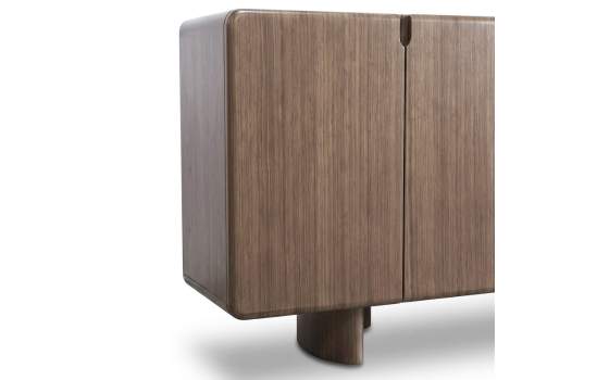 Buffet Aparador Actual 4 Puertas Color Nogal - Serie Esenzia