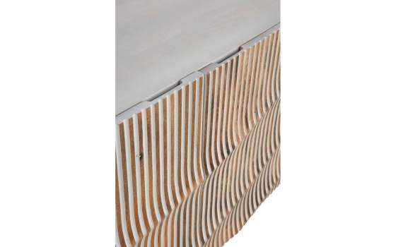 Buffet Aparador Actual 4 Puertas Patinado en Blanco Aguazal