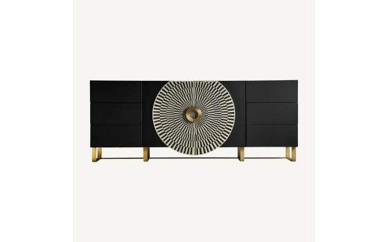 Buffet Aparador Alta Gama 2 Puertas 6 Cajones Serie Athalla