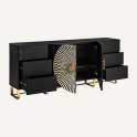 Buffet Aparador Alta Gama 2 Puertas 6 Cajones Serie Athalla