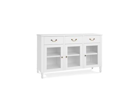 Buffet Aparador Clasico 3 Puertas 3 Cajones Blanco Alner
