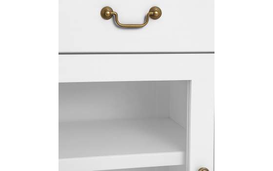 Buffet Aparador Clasico 3 Puertas 3 Cajones Blanco Alner