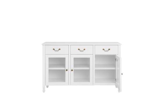 Buffet Aparador Clasico 3 Puertas 3 Cajones Blanco Alner