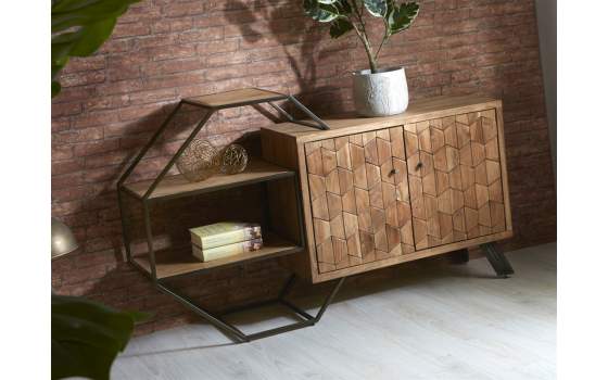 Buffet Aparador Estilo Industrial Actual Madera Forja Aoctan