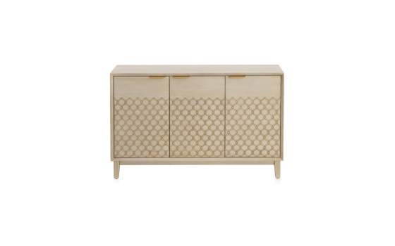 Buffet Aparador Moderno 3 Puertas Roble Marfil Oro Adresas