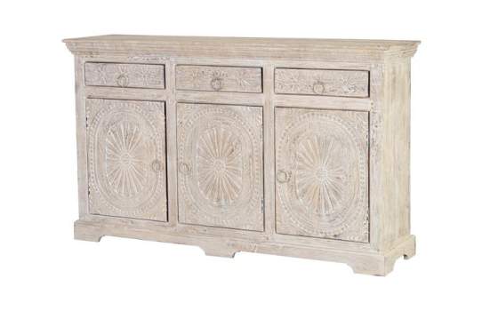 Buffet Aparador Salon  Rustico Blanco Decape Adriost