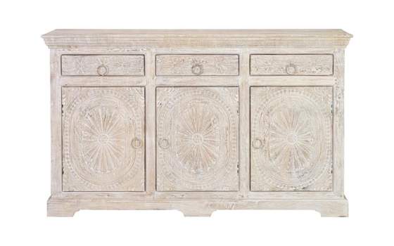 Buffet Aparador Salon  Rustico Blanco Decape Adriost