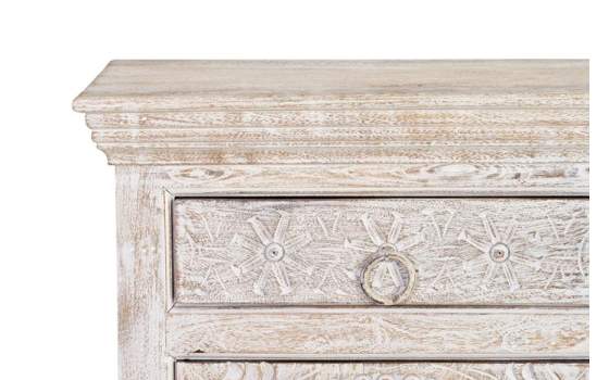 Buffet Aparador Salon  Rustico Blanco Decape Adriost