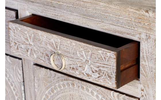 Buffet Aparador Salon  Rustico Blanco Decape Adriost