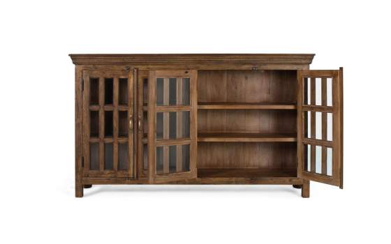 Buffet Aparador Vintage 4 Puertas Acristaladas Serie Anastro