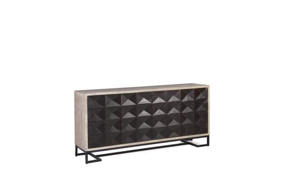 Buffet Diseño 4 Puertas Wenge Rustico y Blanco Serie Arions