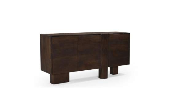 Buffet Diseño Actual 3 Puertas Color Nogal Serie Alcandro