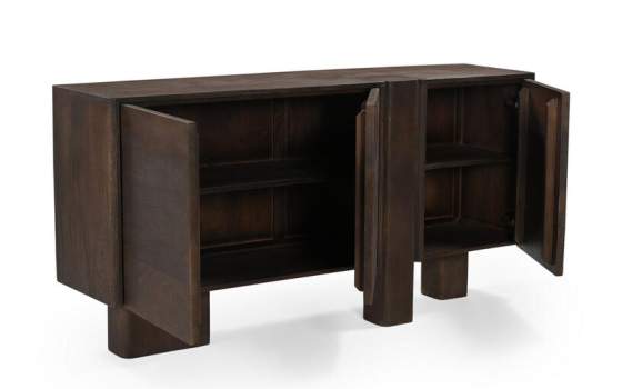 Buffet Diseño Actual 3 Puertas Color Nogal Serie Alcandro