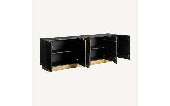 Buffet Diseño Art Deco Madera Metal 5 Puertas Serie Athalla
