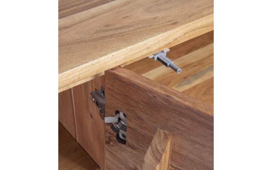 Buffet Diseño Moderno 3 Puertas Madera Natural Patas Metal Arion