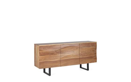 Buffet Diseño Moderno 3 Puertas Madera Natural Patas Metal Arion