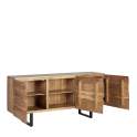 Buffet Diseño Moderno 3 Puertas Madera Natural Patas Metal Arion