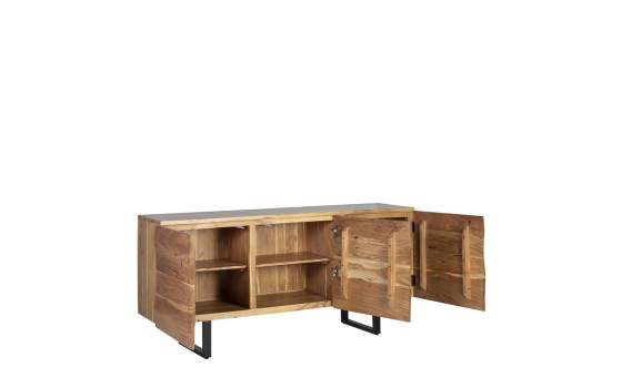Buffet Diseño Moderno 3 Puertas Madera Natural Patas Metal Arion