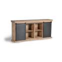 Buffet Grande 6 Cajones 2 Puertas Correderas Serie Darkon