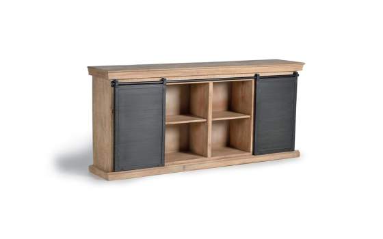 Buffet Grande 6 Cajones 2 Puertas Correderas Serie Darkon