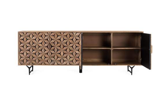 Buffet Grande Contemporaneo 4 Puertas Decoradas Destrans